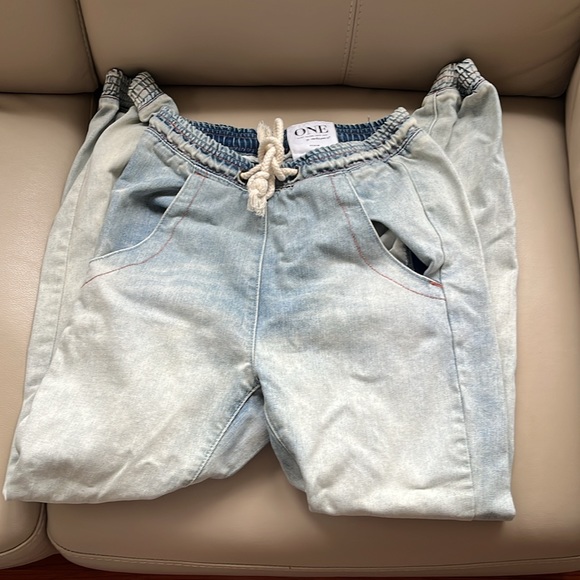 One Teaspoon Super Trackies denim Joggers - Picture 5 of 14